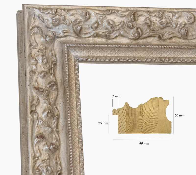 Cadre d'argent en bois sur mesure 4497.011