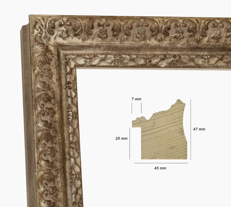Cadre d'argent en bois sur mesure 495.231