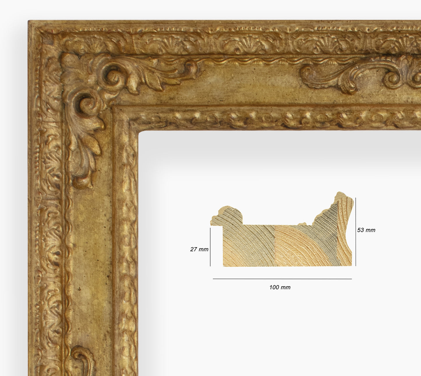 Espejos antiguos dorados hechos a medida cor.743.010