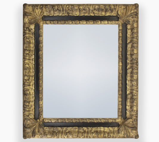 Espejos antiguos negros y dorados hechos a medida cor.4980.8601