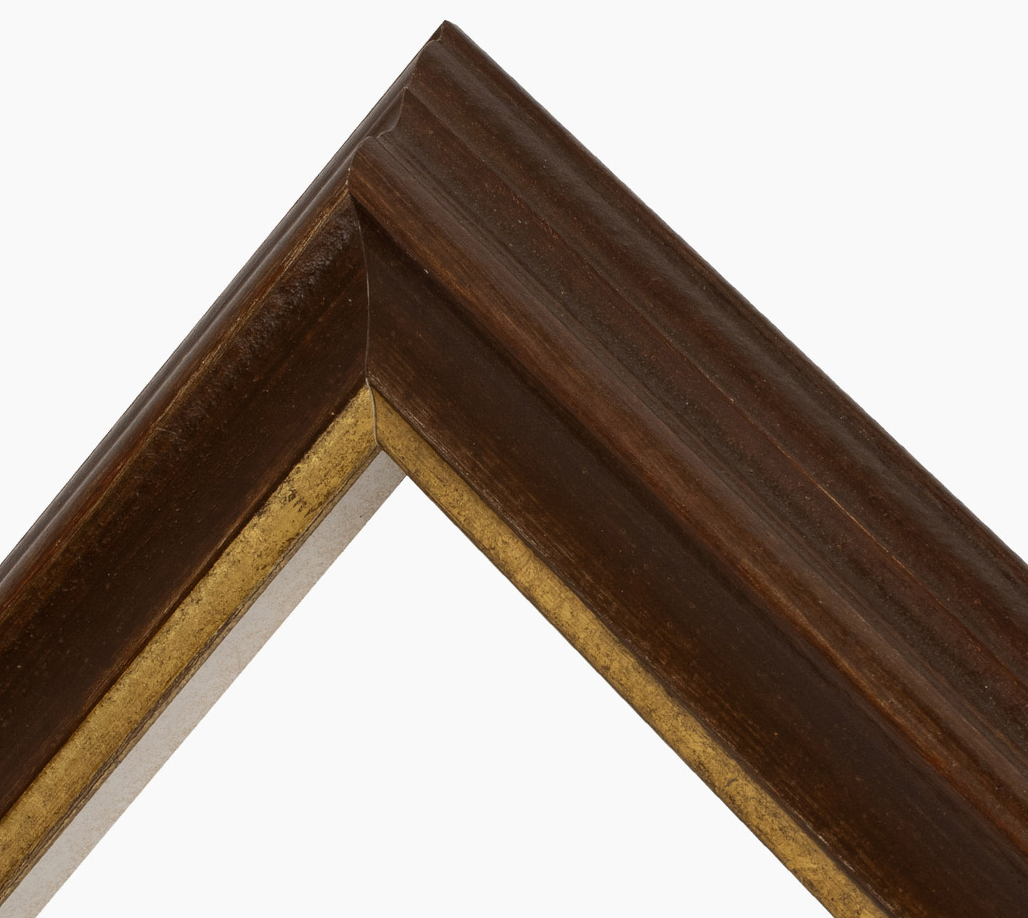 Marco personalizado en madera de nogal y oro 310.100