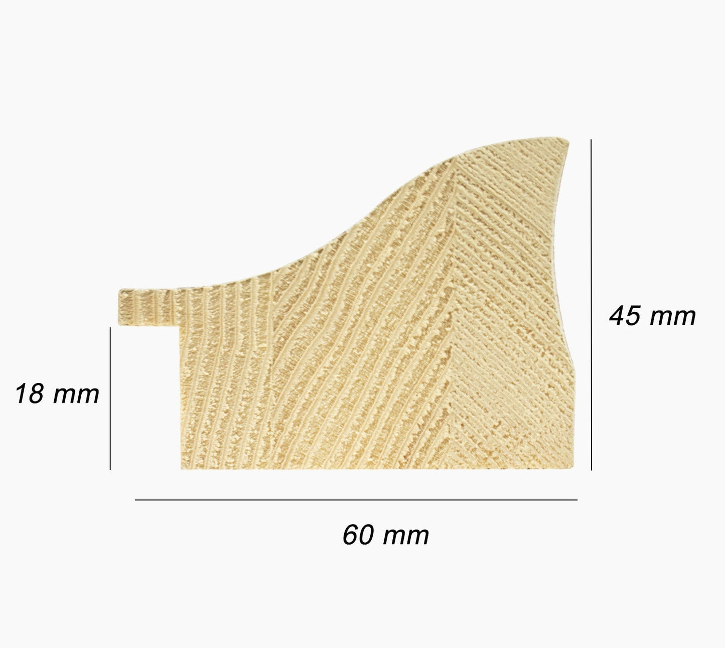 345.450 cadre en bois blanc crème avec argent mesure de profil 60x45 mm Lombarda cornici S.n.c.