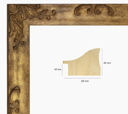 Miroirs ancien sur mesure doré cor.345.230