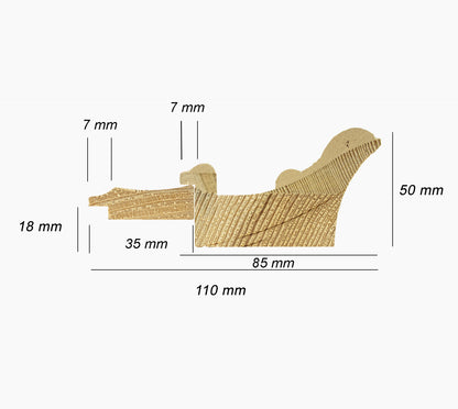 Cadre baroque a la feuille d'or COR4480010135