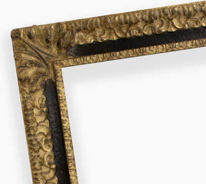 COR.4480.601 marco de madera con ranura negra pan de oro