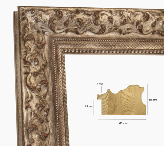 Marco de madera plateado personalizado 4497.231