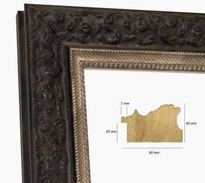 Marco de madera color oro gorge gris paloma 4497.3004