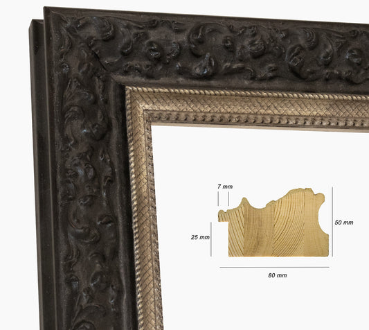 Marco de madera color oro gorge gris paloma 4497.3004