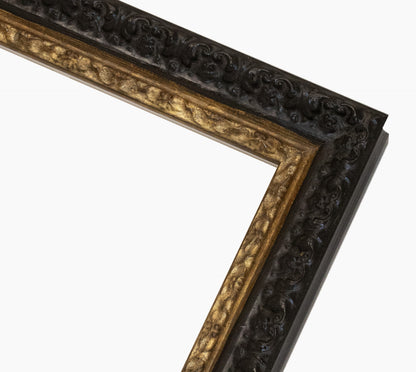 Marco de madera personalizado negro y dorado 495.601