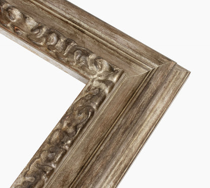 506.231 marco de madera con perfil pan de plata envejecida medida 80x40 mm