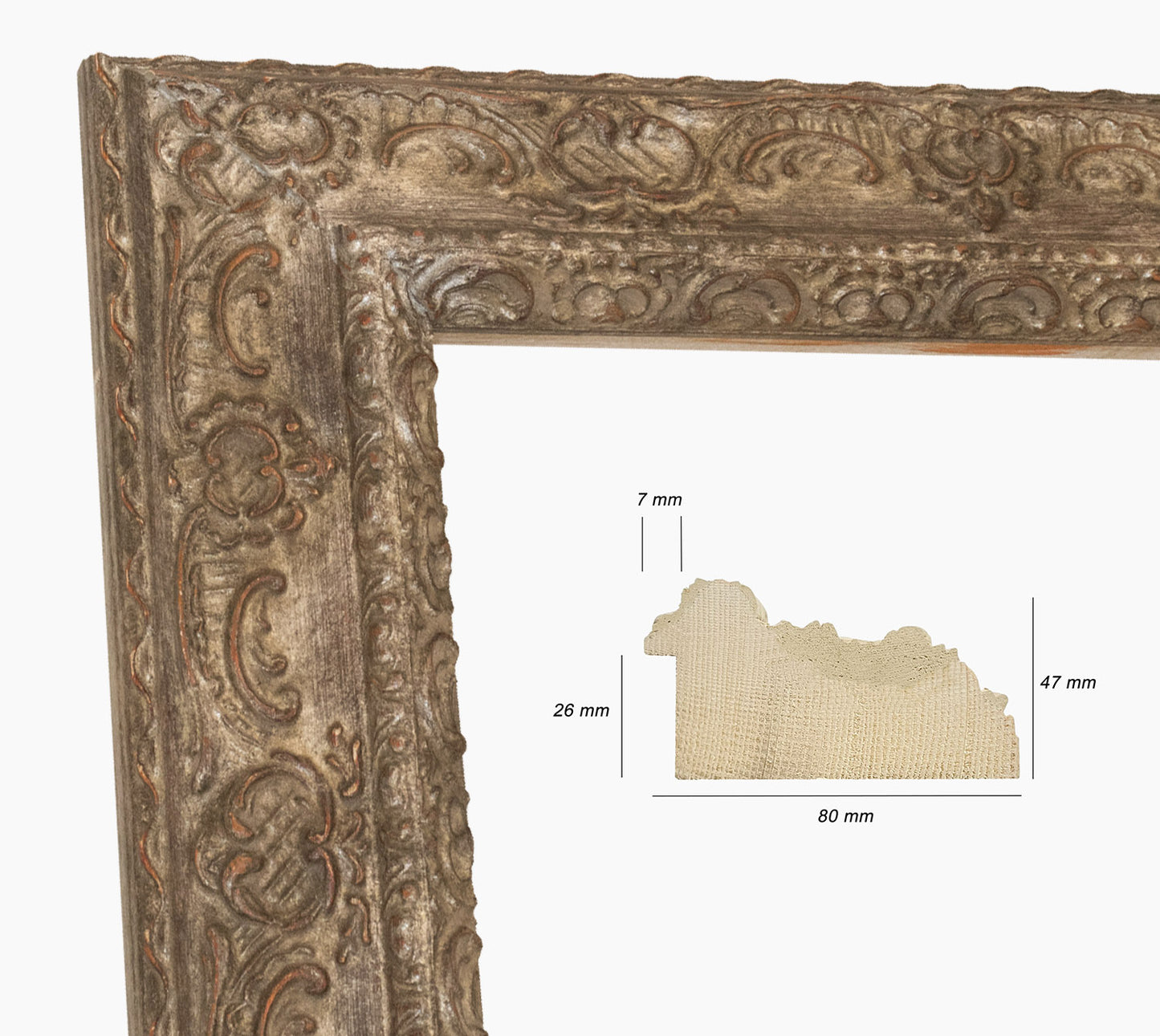 Marco de madera plateado personalizado 634.231