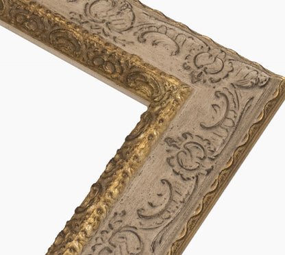 Marco de madera color oro gorge gris paloma 6343004