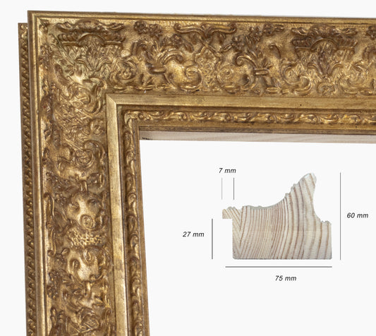 Cadre d'or en bois sur mesure 731.010
