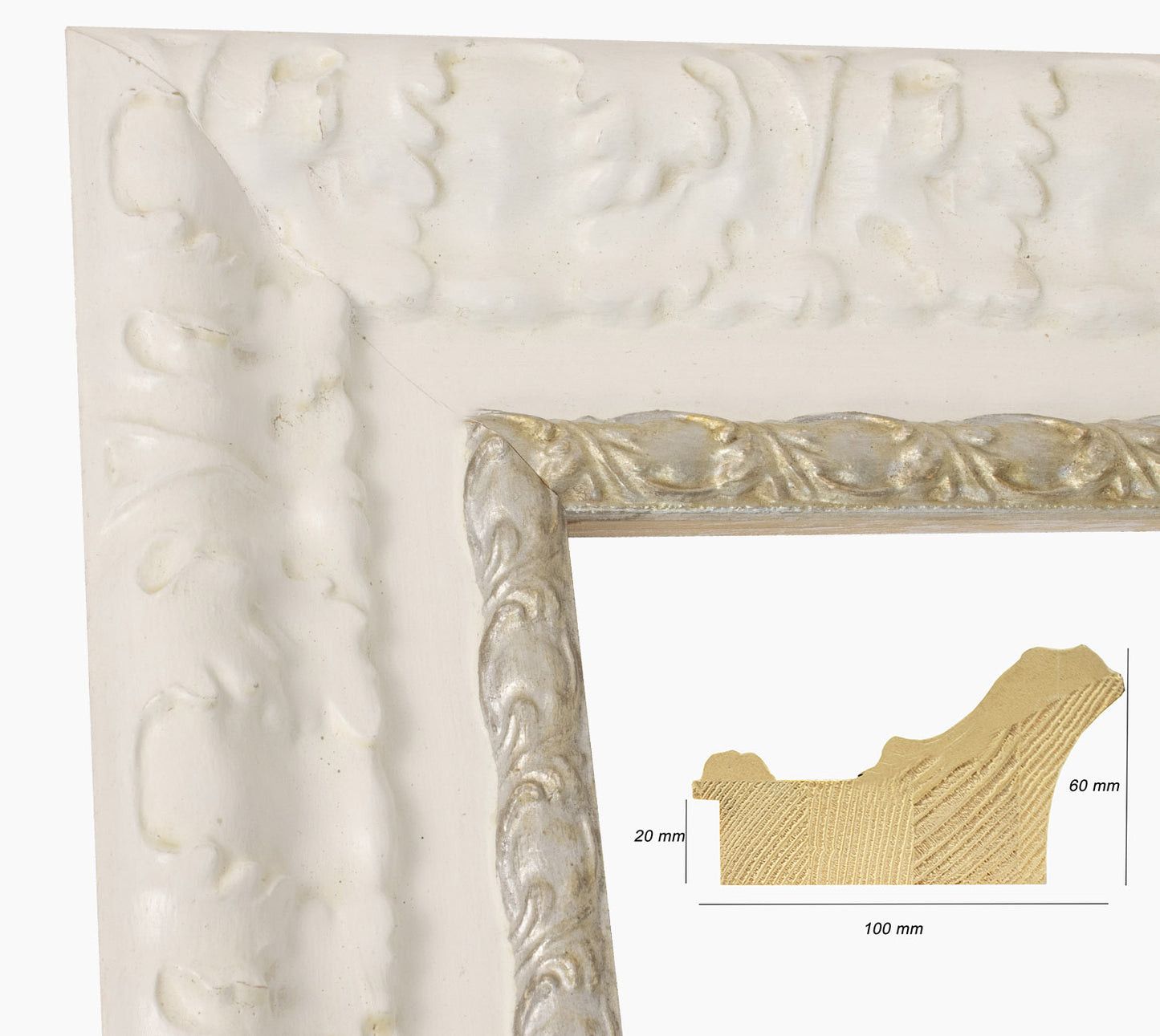 Marco de madera blanco personalizado 4980.998