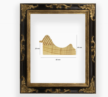 COR.739.601 marco de madera con ranura negra pan de oro